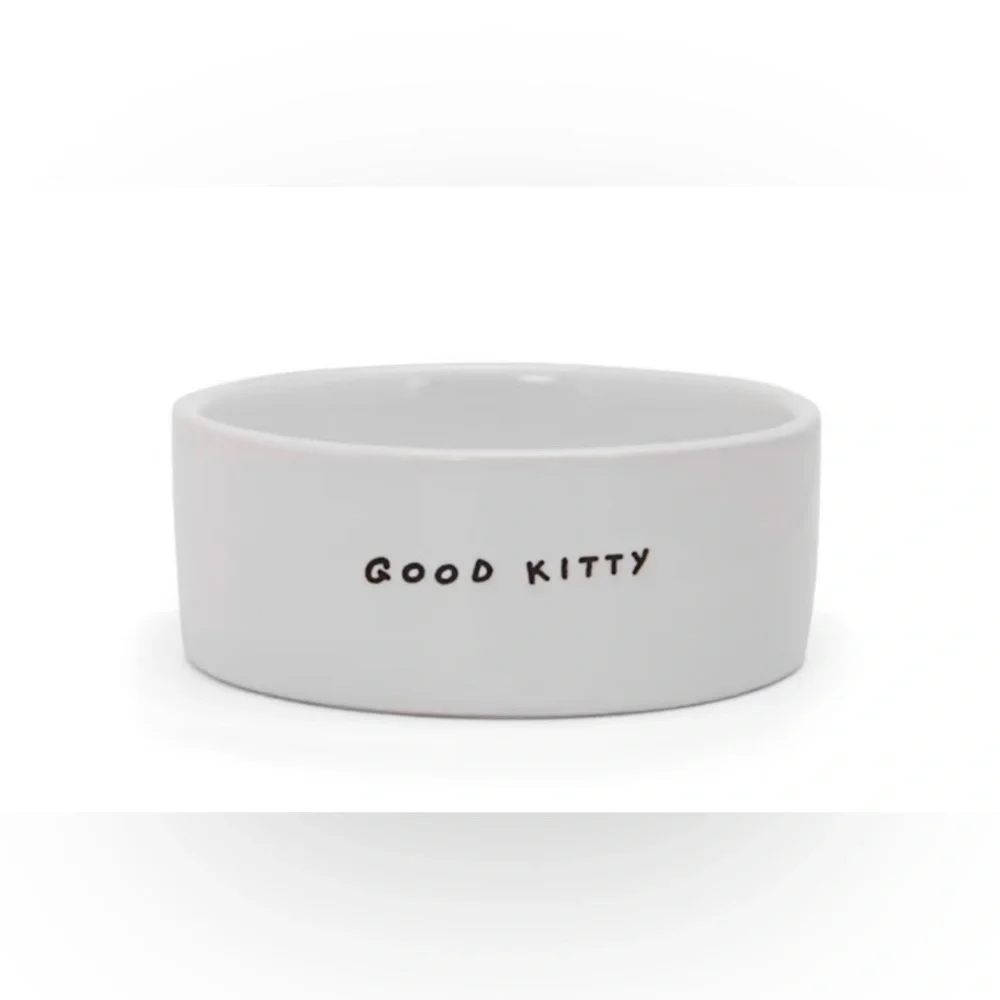 EveryYay Dining In Good Kitty Ceramic Cat Bowl, 1 Cup